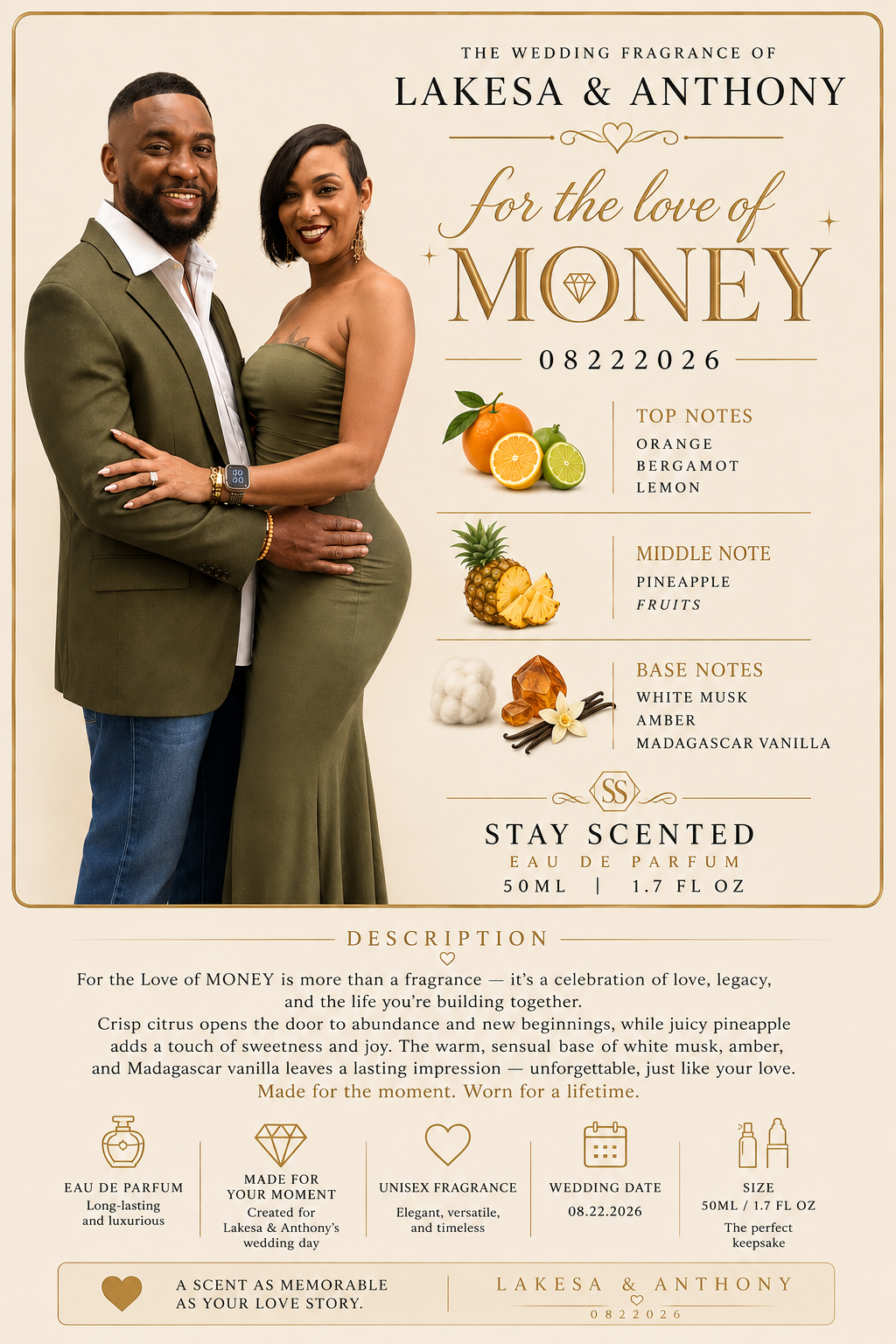 Custom Scent-#fortheloveofMONEY- Anthony&Lakesa