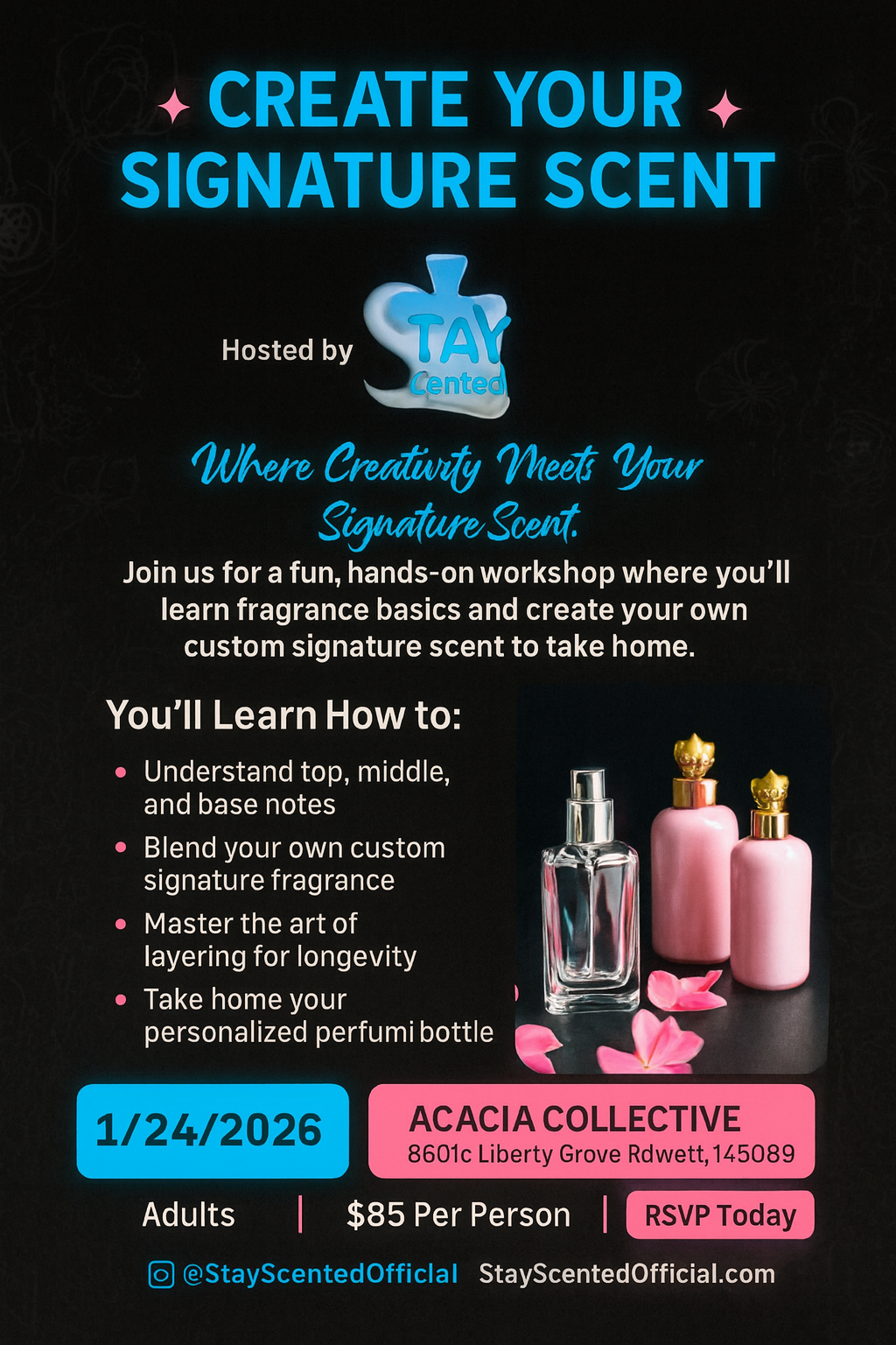 ✨ CREATE YOUR SIGNATURE SCENT Workshop Ticket - January 24, 2026