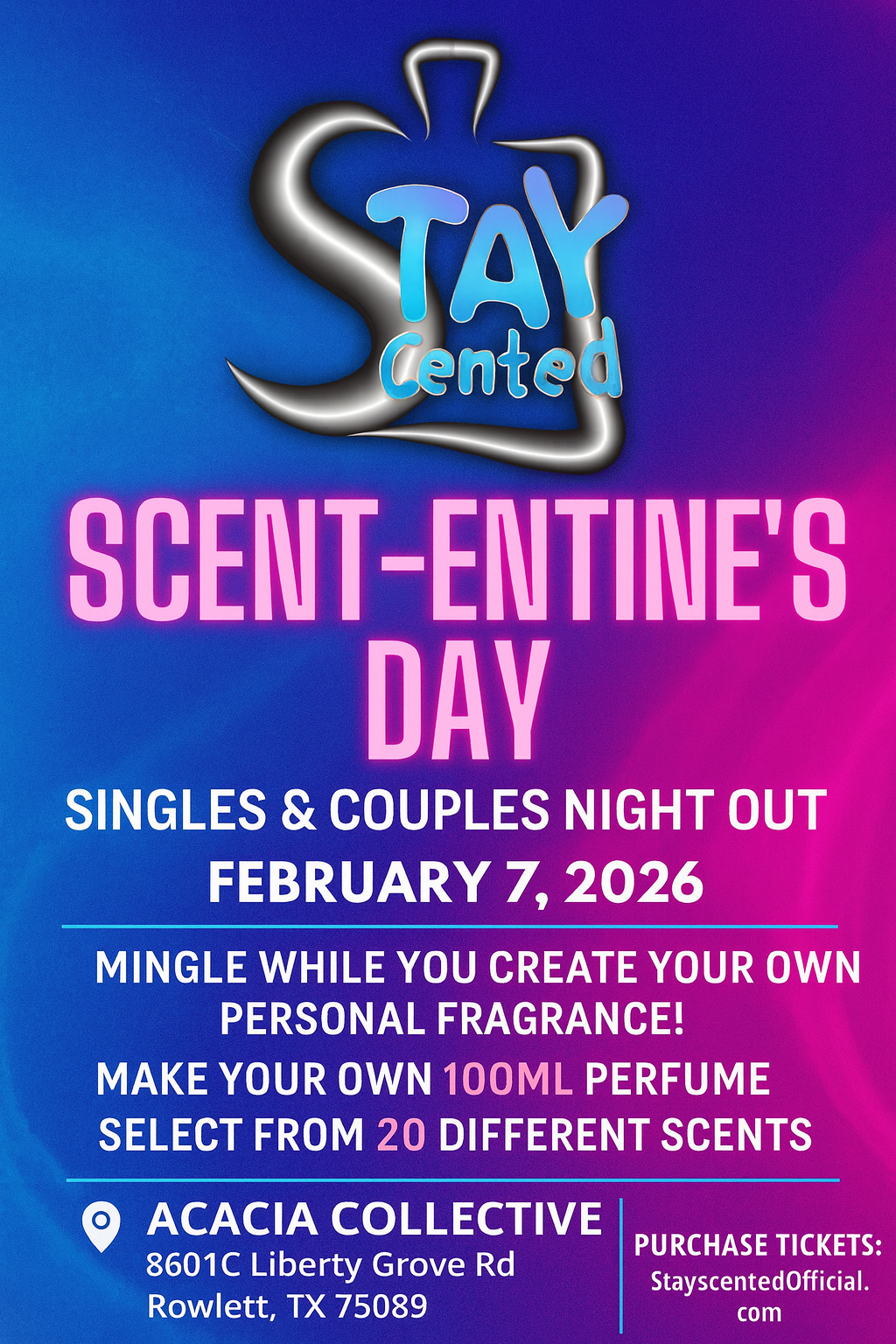 ✨ SCENT-ENTINE'S DAY - Singles & Couples Night Out - February 7, 2026