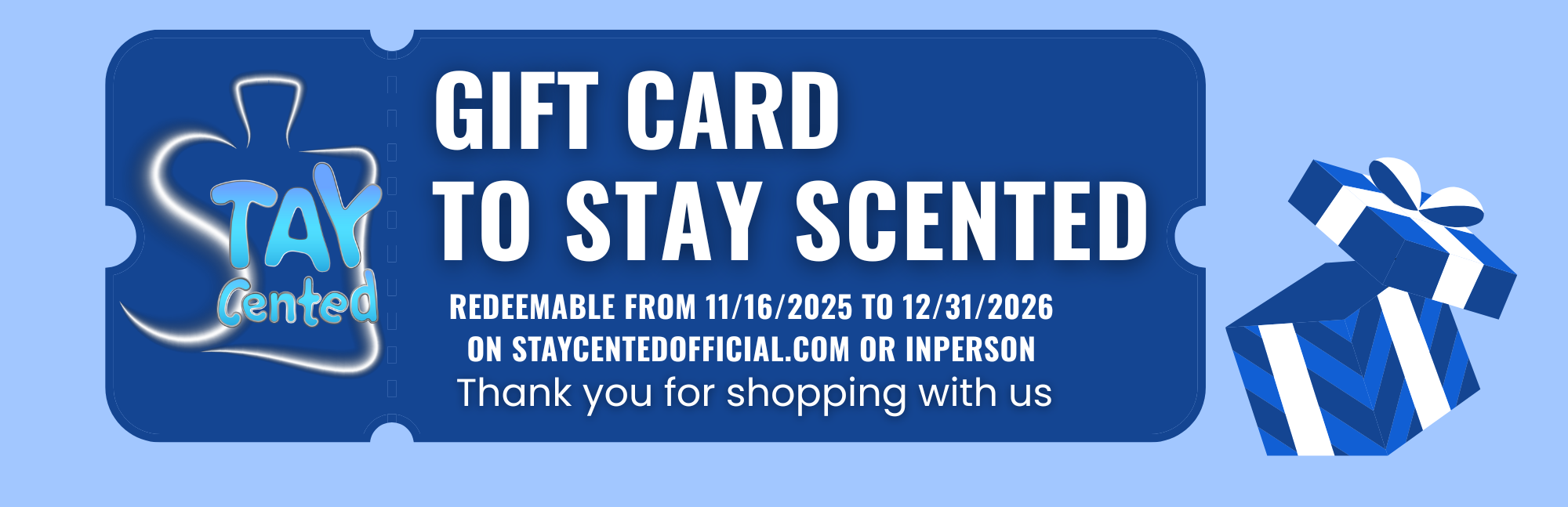 The Stay Scented Gift Pass.. Make someone exclusive